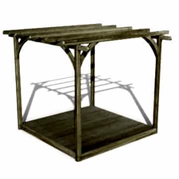 8' x 8' Forest Pergola Deck Kit No. 1 (2.4m x 2.4m)
