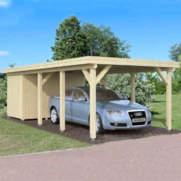 12' x 25' Palmako Karl Wooden Carport (3.6m x 7.6m) 