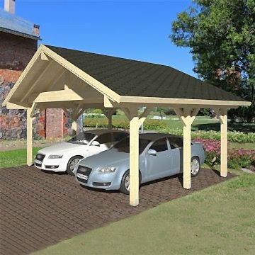 21' x 17' Palmako Robert Wooden Carport (6.3m x 5.1m) 