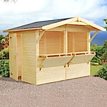 9' x 6' Palmako Stella (16mm) Premium Wooden Kiosk Shed (2.7m x 1.9m) 