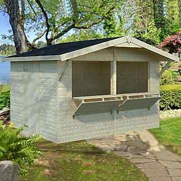10'5 x 8'5 Palmako Stella (16mm) Premium Wooden Kiosk Shed (3.2m x 2.6m) 