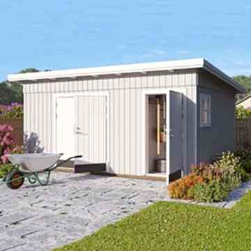 15' x 11' Palmako Kalle (88mm) Premium Multi-room Shed (4.5m x 3.3m) 