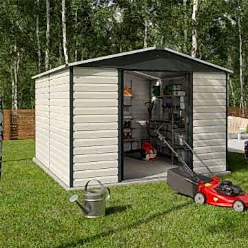 10' x 12' Yardmaster Shiplap Metal Shed Anthracite Finish (3.03m x 3.76m)