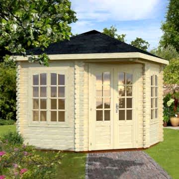 9'x9' (2.8x2.8m) Palmako Melanie 44mm Log Cabin