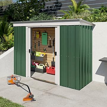 10' x 4' Yardmaster Emerald Pent Metal Shed (2.98m x 1.19m)