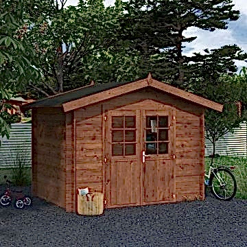 Palmako Valentine 2.8m x 1.8m Premium Log Cabin Shed (28mm)