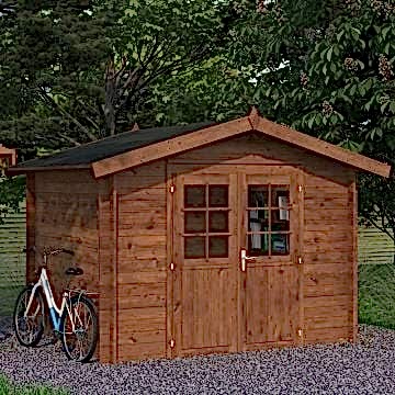 Palmako Valentine 2.8m x 2.3m Premium Log Cabin Shed (28mm)
