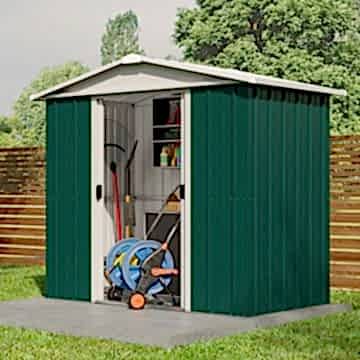 6' x 4' Yardmaster Green Metal Shed 65GEYZ (1.86m x 1.25m)