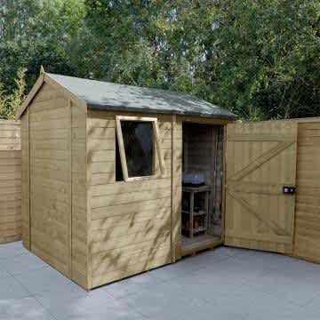 8' x 6' Forest Timberdale Tongue & Groove Pressure Treated Reverse Apex Shed (2.47m x 1.98m)
