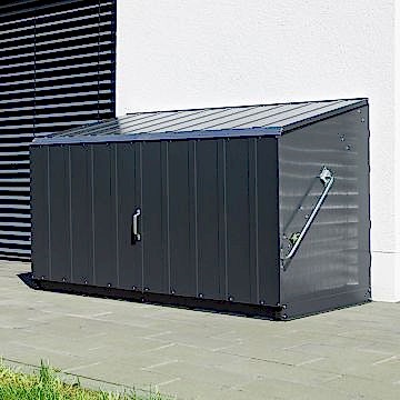 6'4 x 2'9 Trimetals Storeguard Metal Garden Storage Shed - Anthracite (1.95m x 0.88m)