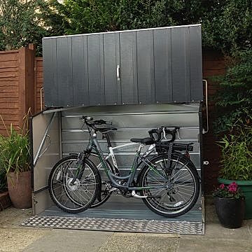 6'4 x 2'9 Trimetals Protect A Cycle Metal Bike Shed with Ramp - Anthracite (1.95m x 0.88m) 