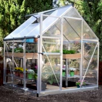 6'x6' (1.8x1.8m) Palram Hybrid Silver Greenhouse 