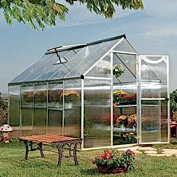 6x10 Palram Mythos Silver Polycarbonate Greenhouse - TwinWall 