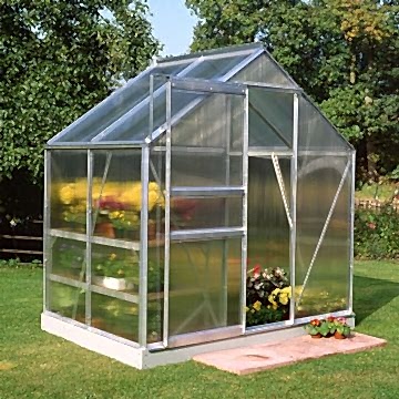 4x6 Aluminium Frame Polycarbonate Greenhouse 