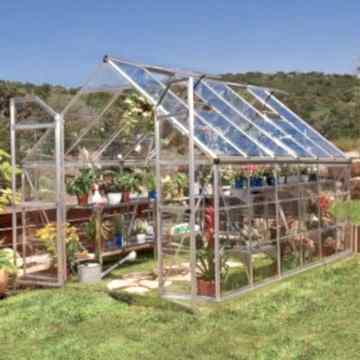 8' x 12' Palram Octave Silver Greenhouse