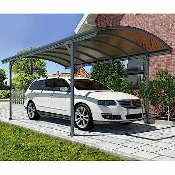 17'x10' (5.1x3m) Palram Vitoria 5000 Grey Metal Carport 