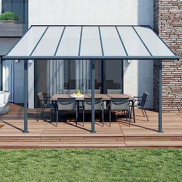10'x14' (3x4.25m) Palram Sierra Grey Patio Cover