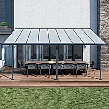 10'x18' (3x5.46) Palram Sierra Grey Patio Cover