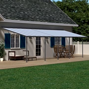 10'x24' (3x7.3m) Palram Sierra Grey Patio Cover