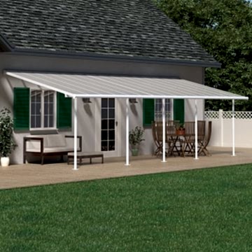 10'x30' (3x9.15m) Palram Sierra White Patio Cover