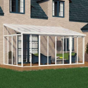 10'x18' (3x5.46m)Palram SanRemo White Lean-To Conservatory 