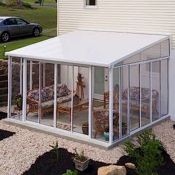 12' x 14' Palram Canopia San Remo White Lean To Conservatory