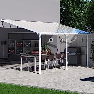 10'x20' (3x6.1m) Palram Olympia Patio Cover With White Roof 