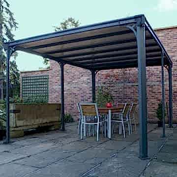14'x10' (4.2x3m) Palram Milano 4300 Grey Garden Gazebo