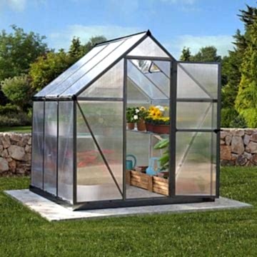 6' x 6' Palram Mythos Grey Greenhouse