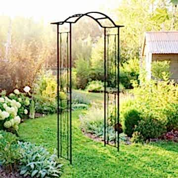 Panacea Camberwell Wave Top Metal Garden Arch 7'4 x 4'