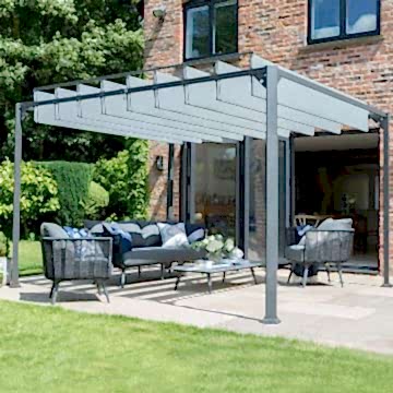 12' x 10' Garden Must Haves Pandora Leaf Adjustable Garden Gazebo (3.6m x 3m)