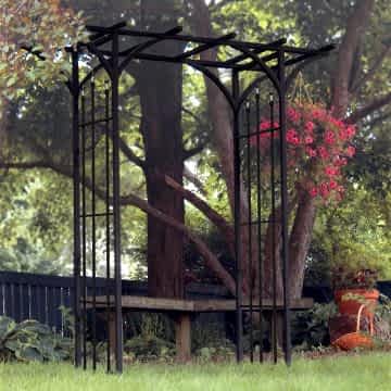 Panacea Finials Metal Garden Arch 7' x 6'3 