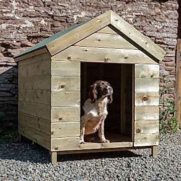 4'2 x 3'6 Forest Premium Wooden Dog Kennel - Pet House (1.28m x 1.06m)