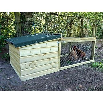 6'6 x 3'5 Forest Premium Wooden Chicken Coop with 4ft Run (1.99m x 1.05m)