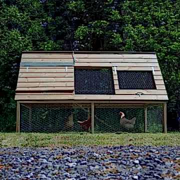 8'6 x 4'8 Forest Premium Wooden Raised Large Chicken Coop (2.58m x 1.41m)