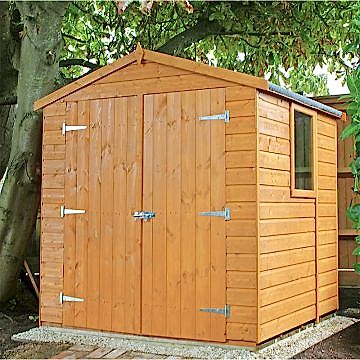 6' x 6' (1.79x1.79m) Shire Arran Double Door Wooden Garden Shed