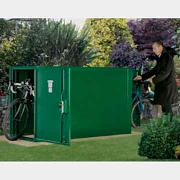 2'11 x 6'3 Asgard Premium Double Ended Metal Bike Shed (0.9m x 1.9m)