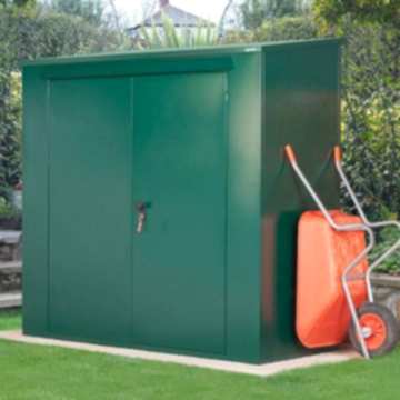 7'2 x 3' Asgard Trojan Plus Metal Shed & Bike Shed Combo - Green (2.2m x 0.95m)