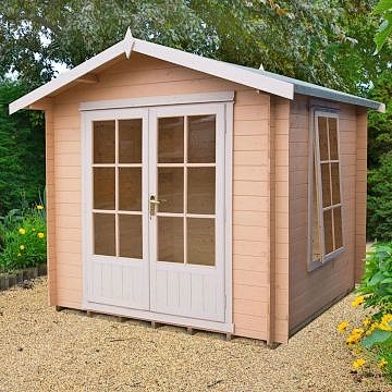 8x8 (2.4x2.4m) Barnsdale 19mm Log Cabin 