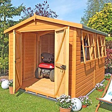 10'x8' (3x2.4m) Shire Bison Heavy Duty Double Door Workshop