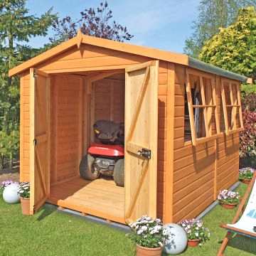 10'x10' (3x3m) Shire Bison Heavy Duty Double Door Workshop 