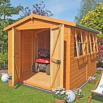 12'x10' (3.6x3m) Shire Bison Heavy Duty Double Door Workshop 