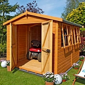 16'x10' (4.8x3m) Shire Bison Heavy Duty Double Door Workshop