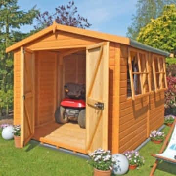 20'x10' (6x3m) Shire Bison Heavy Duty Double Door Workshop 