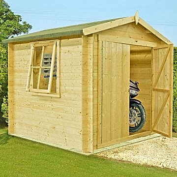 8x8 Shire Bradley 19mm Double Door Cabin 