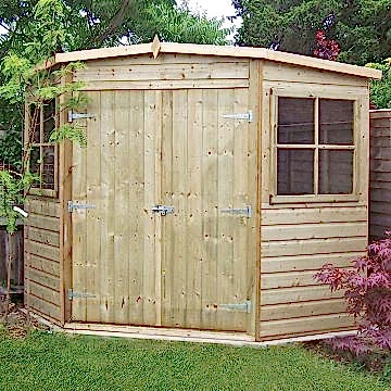7'x7' (2.1x2.1m) Shire Pressure Treated Corner Shed 
