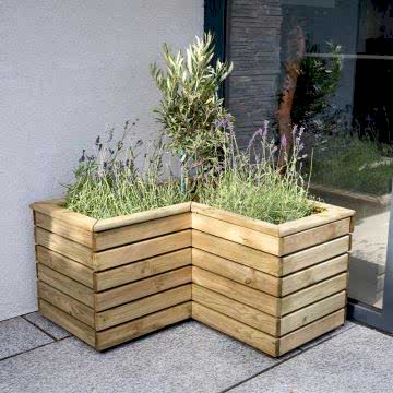  Forest Linear Corner Wooden Planter (0.8m x 0.8m)