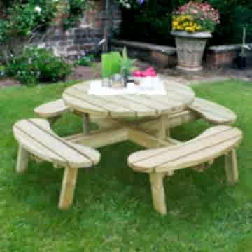Forest 1.8m Circular Picnic Table 
