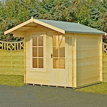 7x7 (2.1x2.3m) Crinan 19mm Log Cabin 