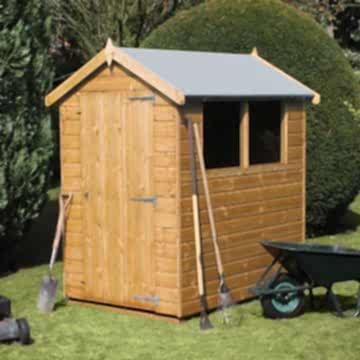 7' x 5' Traditional Standard Apex Wooden Garden Shed (2.14m x 1.52m) 